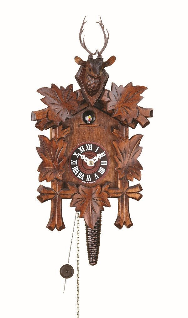 Trenkle Quarter Call Cuckoo Clock with 1-Day Movement Five Leaves, Head of a Deer TU 624 nu - Image 1